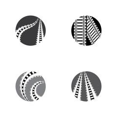 railway vector icon design template illustration