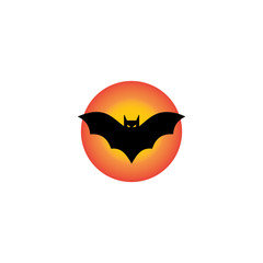 bat open wings flying concept elements icon