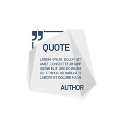 Design Quote speech bubble paper origami for message isolated on white background. shapes graphic textbox quotation mark for comment dialogue app template with author signature. Quote bubble frame.