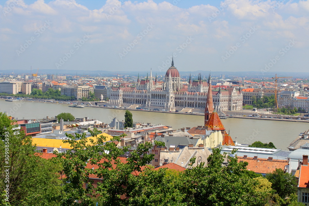 Poster panorama of budapest