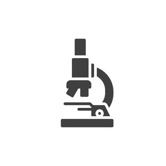 Scientific microscope vector icon. filled flat sign for mobile concept and web design. Research microscope glyph icon. Symbol, logo illustration. Vector graphics