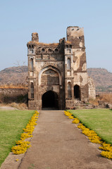 Fototapeta premium Daulatabad fort, inside building structure, Aurangabad, Maharashtra