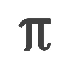Mathematical value pi vector icon. filled flat sign for mobile concept and web design. Pi greek letter glyph icon. Symbol, logo illustration. Vector graphics