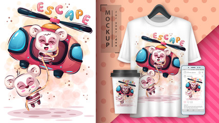 Great escape poster and merchandising © rwgusev
