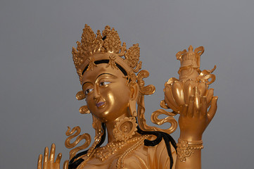 Statues of Godess Tara, Thimpu, Bhutan