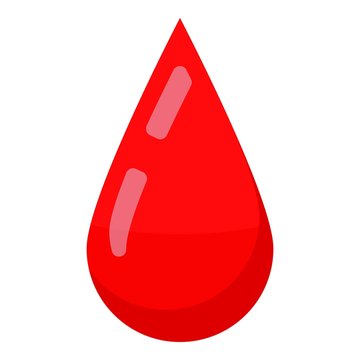 Blood drop icon. Isometric of blood drop vector icon for web design isolated on white background
