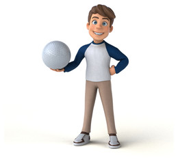 3D cartoon character fun teenager