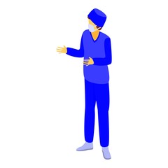 Nurse icon. Isometric of nurse vector icon for web design isolated on white background