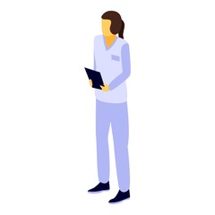 Medical nurse icon. Isometric of medical nurse vector icon for web design isolated on white background