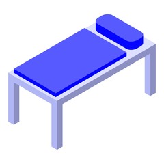 Hospital bed icon. Isometric of hospital bed vector icon for web design isolated on white background