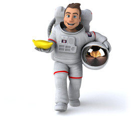 Fun astronaut - 3D Illustration