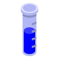 Test tube icon. Isometric of test tube vector icon for web design isolated on white background