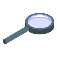 Magnifier glass icon. Isometric of magnifier glass vector icon for web design isolated on white background