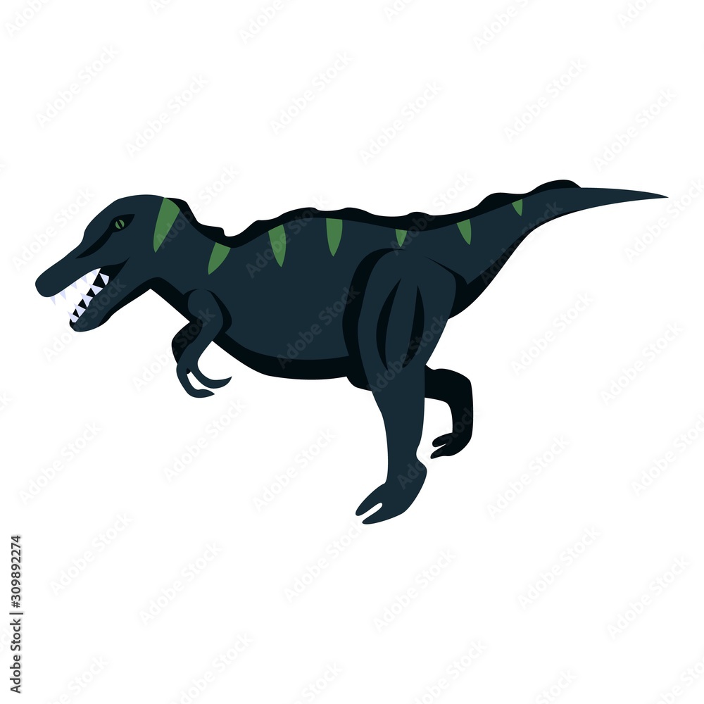 Poster predator dino icon. isometric of predator dino vector icon for web design isolated on white backgrou