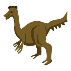 Park dinosaur icon. Isometric of park dinosaur vector icon for web design isolated on white background