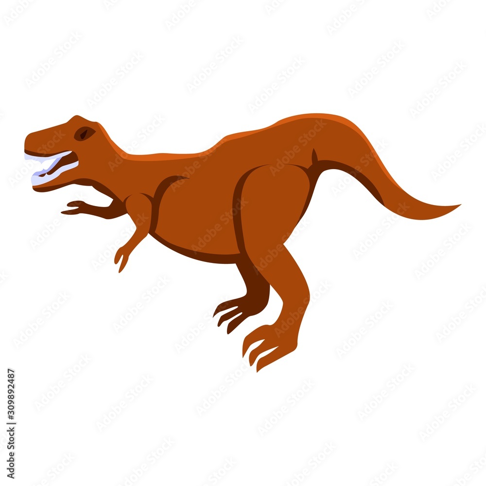 Poster hungry dino icon. isometric of hungry dino vector icon for web design isolated on white background