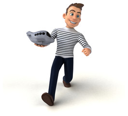 Fun 3D cartoon casual character