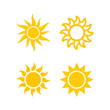 Sun icon set. isolated vector illustration. Use for admin panels, websites, interfaces, mobile apps. Sun sign symbol vector border