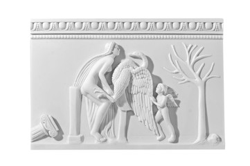 antique scene on a white background