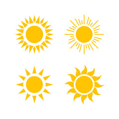 Sun icon set. isolated vector illustration. Use for admin panels, websites, interfaces, mobile apps. Sun sign symbol vector border