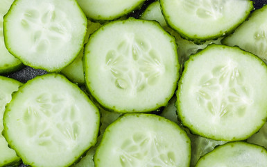 Fototapeta premium Fresh cucumbers background