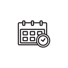 Calendar icon symbol vector illustration