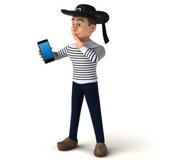 Fun 3d cartoon breton character