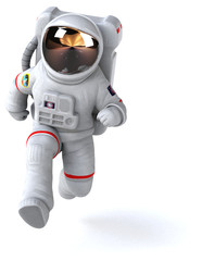 Fun astronaut - 3D Illustration - obrazy, fototapety, plakaty