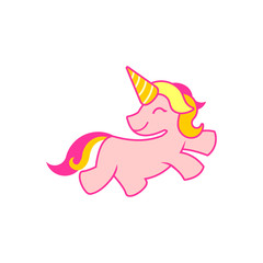 cute unicorn cartoon vector template