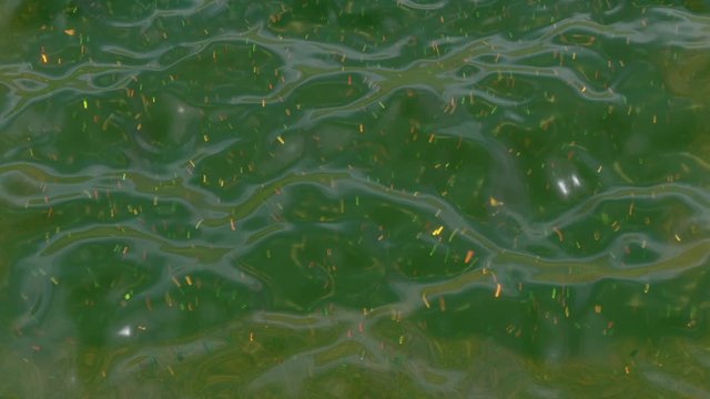 slimy and glittery semifluid, abstract green slime background, 4k loop
