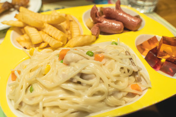 Spaghetti Baby Food Set Restaurant near the temple, taken from the actual location Wong Tai Sin Temple.