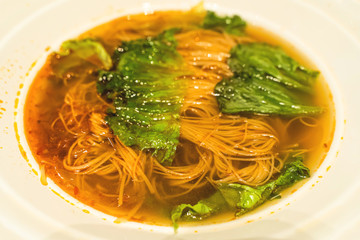 Noodles, Chinese Vermicelli Soup Nearby tourist attractions Wong Tai Sin Temple.