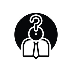 Black solid icon for who guess 