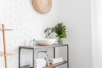 Interior of modern comfortable bathroom