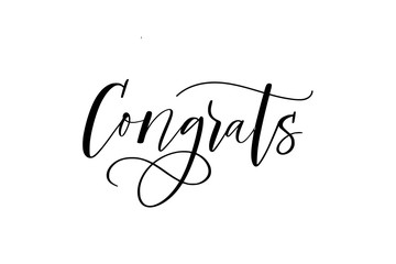 Congrats ink modern brush trendy calligraphy word