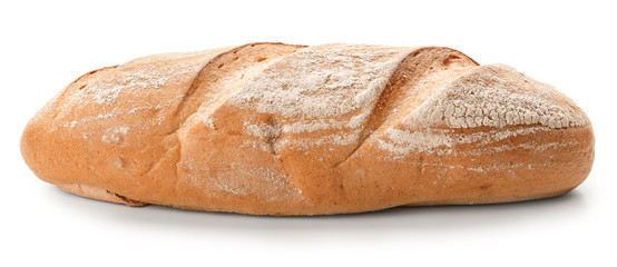 Fresh bread on white background