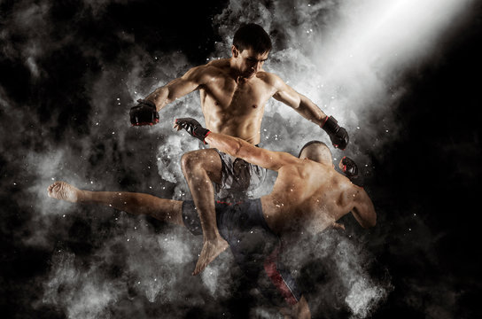 MMA boxers fighters fight in fights without rules