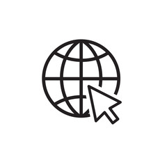 World website arrow cursor icon symbol vector illustration