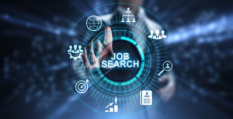 Job search hiring recruitment send CV resume business concept.