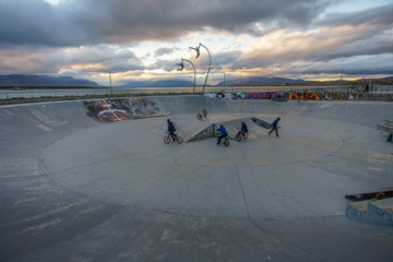 Skate Park in Patagonia during Dusk