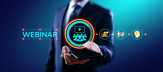 Webinar E-learning Online Seminar Education Business concept.
