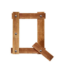WOOD FONT ,WOODEN PLANK FONT LETTER Q