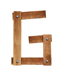 WOOD FONT ,WOODEN PLANK FONT LETTER G