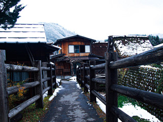  Village in the snow valley
