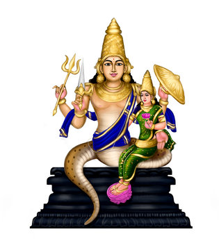 Lord Rahu (Uranus) with his wife