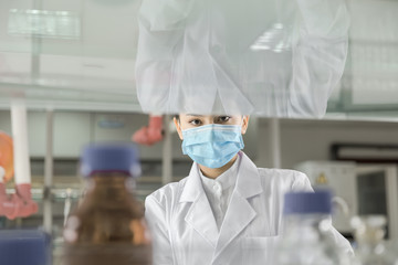 Female scientist in the laboratory.