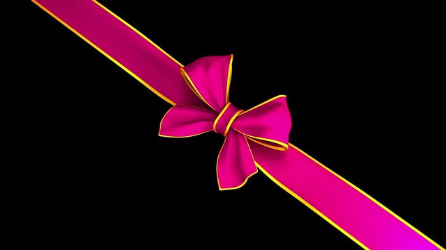 Ribbon Tying A Bow Across The Screen in 4K
