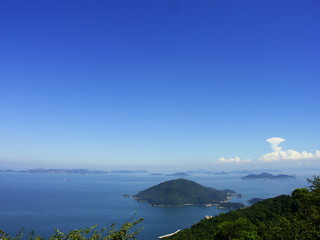 広島　福山　後山公園から見た瀬戸内海