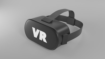 Virtual Reality VR headset on white background 3d illustration