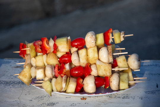 skewers , Frigarui,barbecue, kebab, meat,Marinated Grilled Vegetables